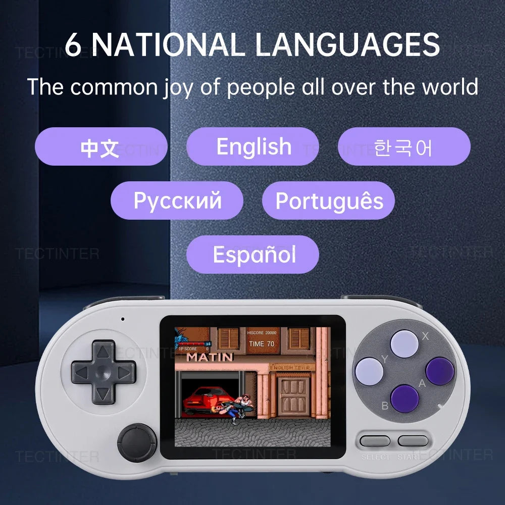SF2000 3 inch IPS Screen Handheld Game Console Mini Portable Game Player Built-in 8000+ Games Retro Game Console AV Output