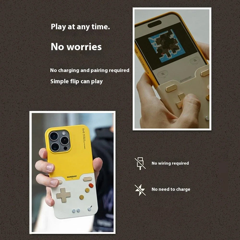 BITMOLAB GAMEBABY Phone Case Custom Gamepads For iPhone 16 15 Pro Max Retro Handheld Game Console support GB GBC NES Layout Case