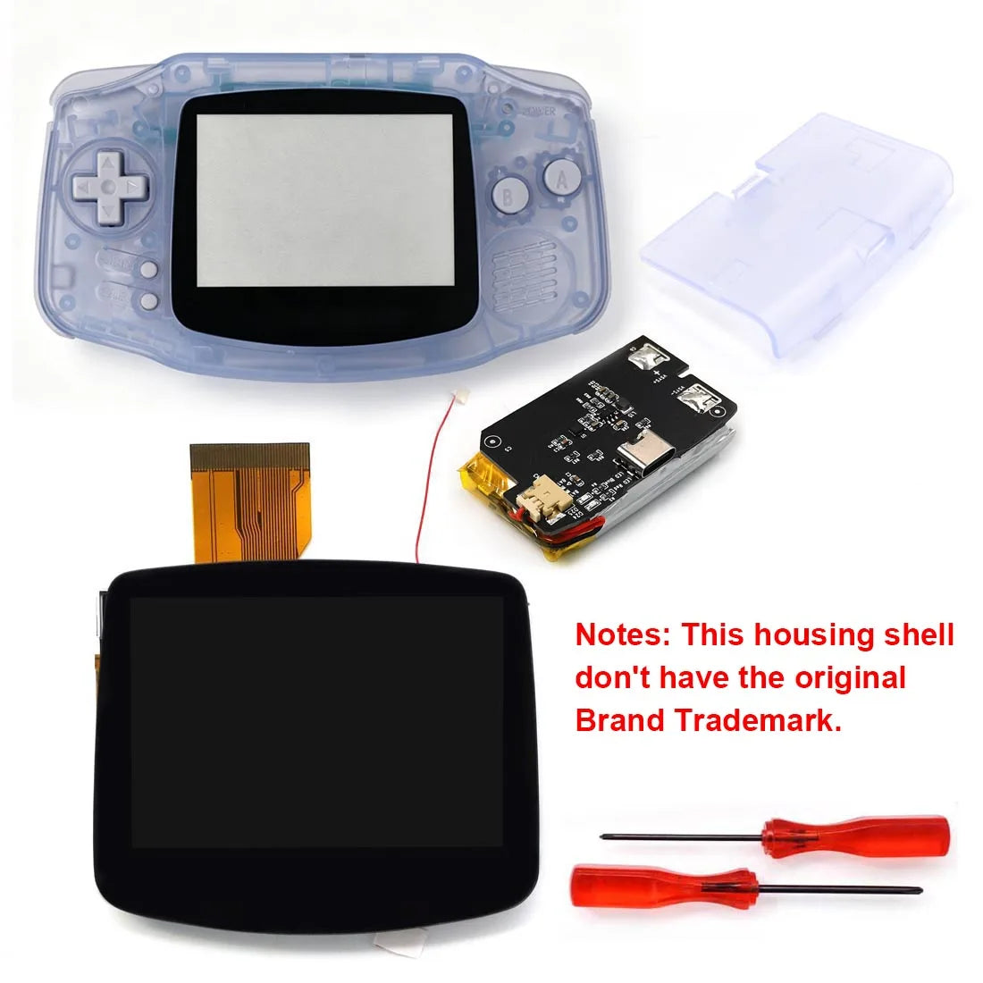 HISPEEDIDO GBA V5 720x480 IPS Drop-in Screen Kit with Shell