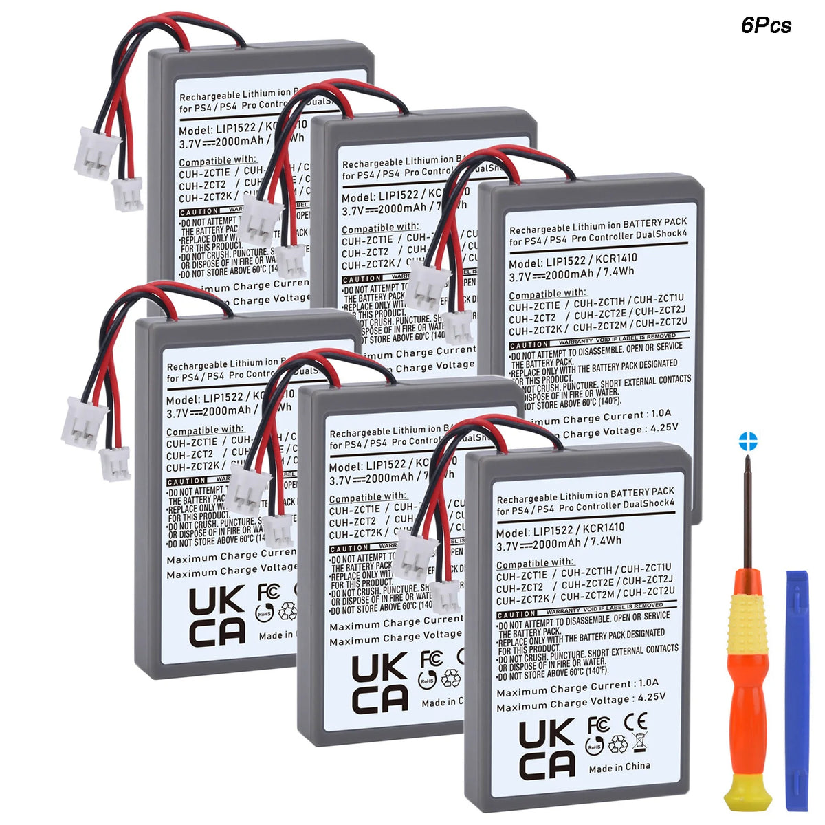 LIP1522 KCR1410 2000mAh Battery for PS4 DualShock 4 Controller