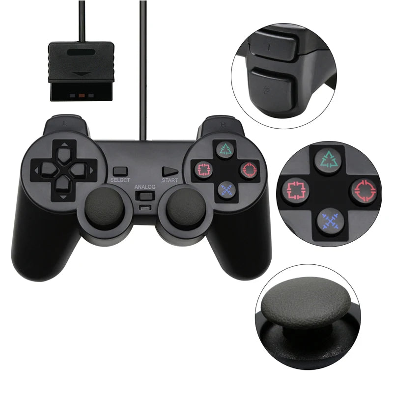 Wired Gamepad for PS2 Controller for  PS2/PS2 Joystick for Playstation 2 Vibration Shock Joypad Wired Controle