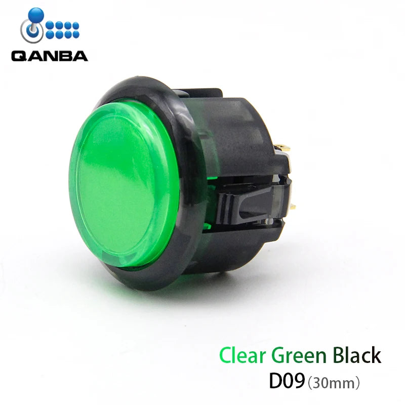 QANBA Gravity KS Clear Snap-In Pushbuttons 24mm 30mm, 6 Pcs