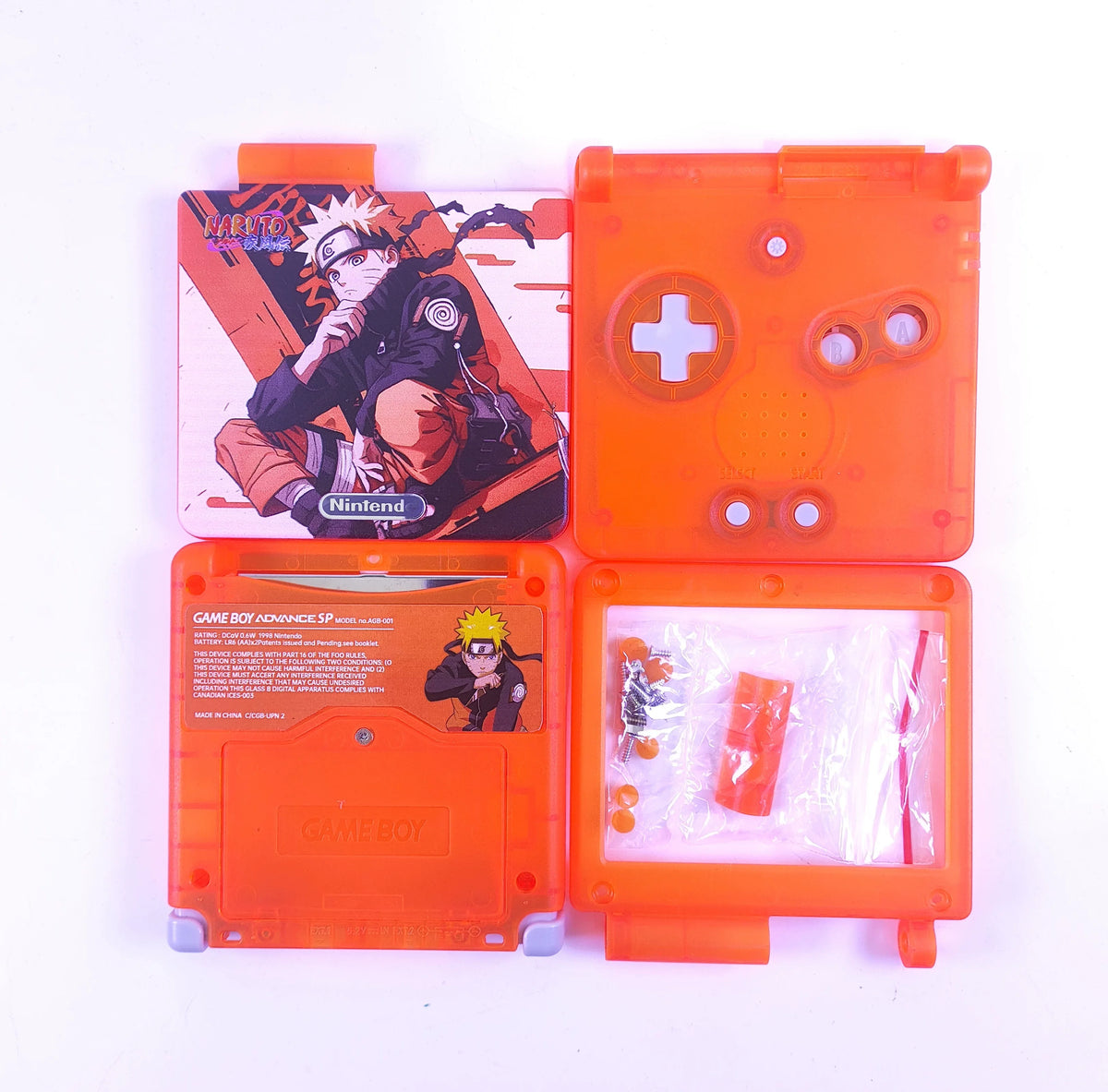 GBA SP (Game Boy Advance SP) Printed DIY Replacement Shell