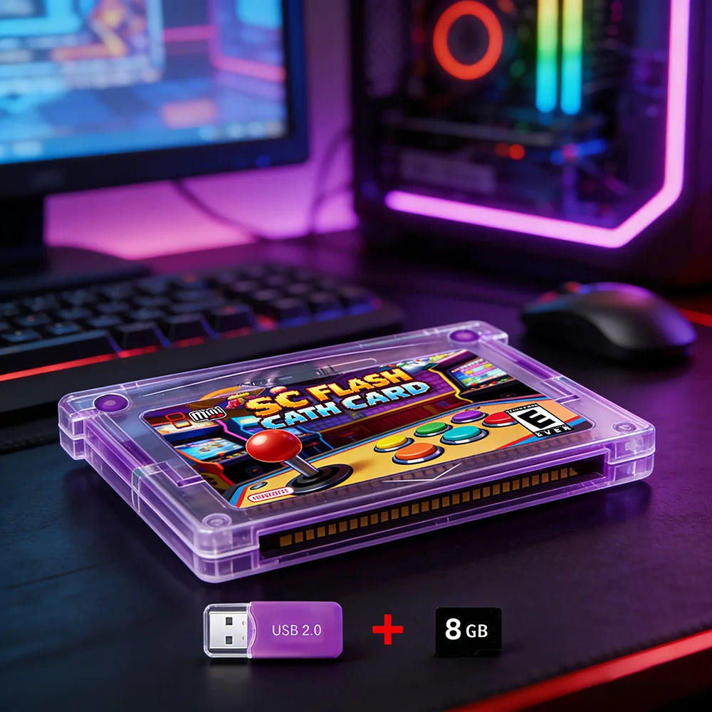 SC OSV2.0 Flash Card for NDS/GBA, 5000 in 1, Optional 8GB TF Card