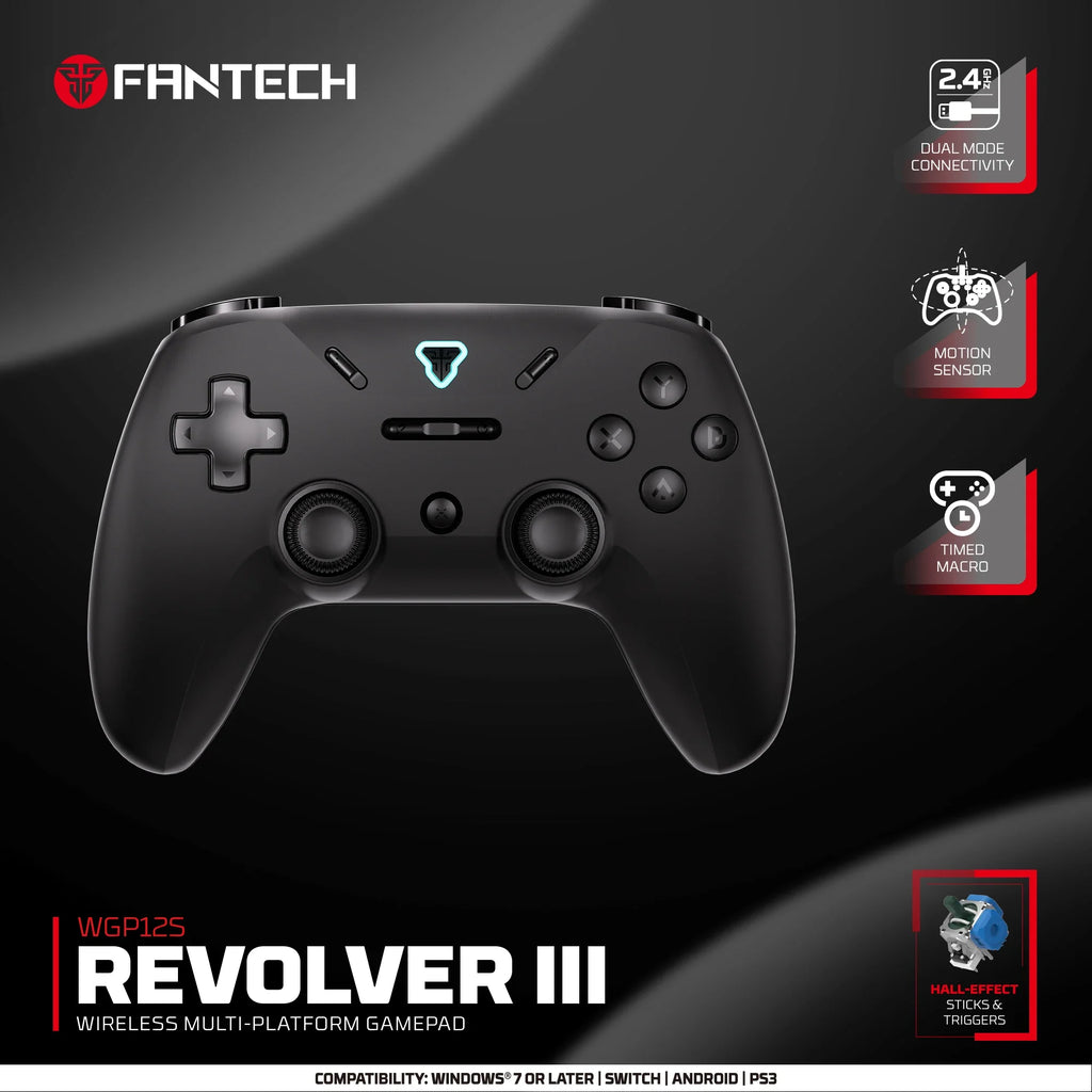 FANTECH REVOLVER III WGP12S Wireless Gamepad, Hall Triggers, PS4