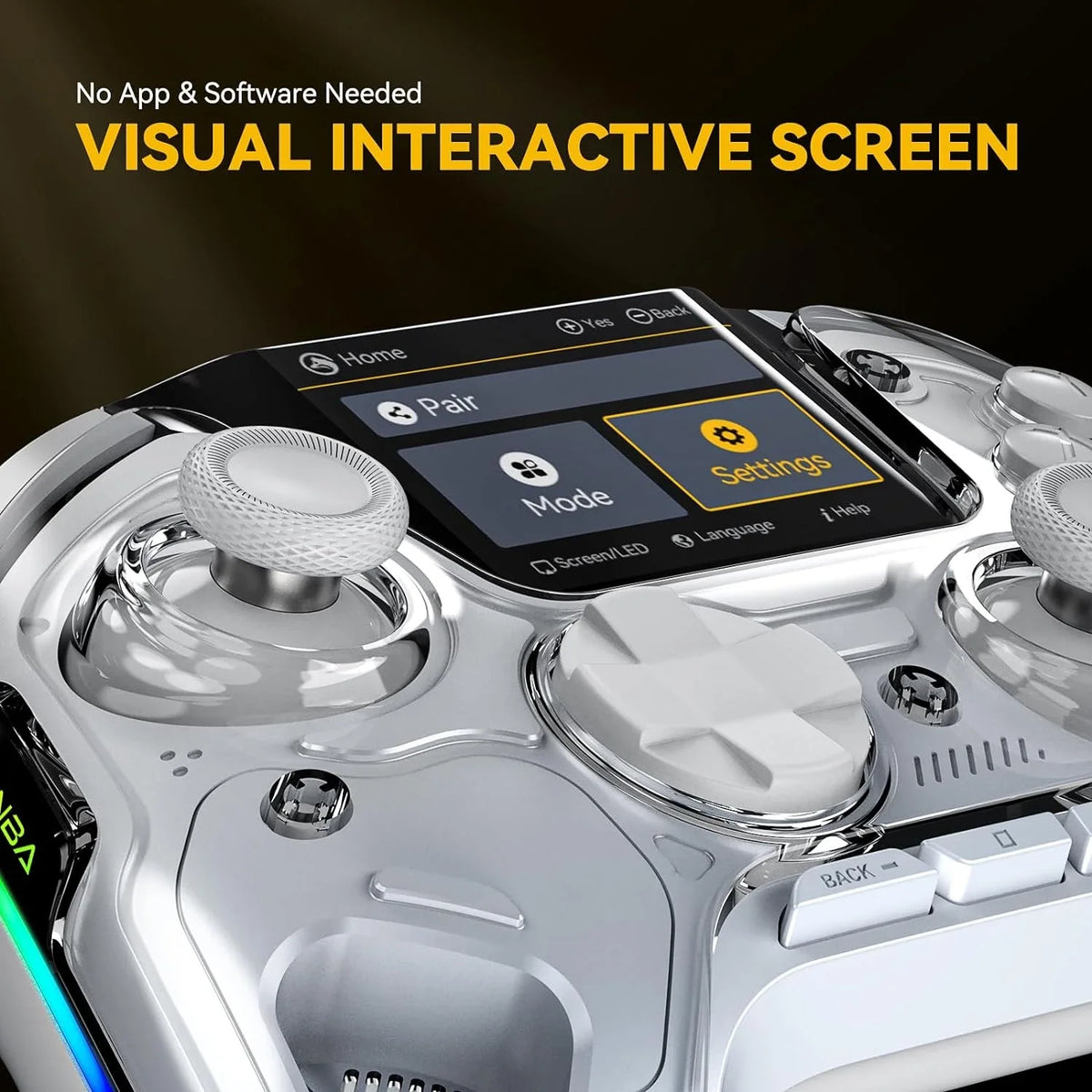MANBA ONE 50 Wireless Controller with 2 Inch Screen, Hall Stick