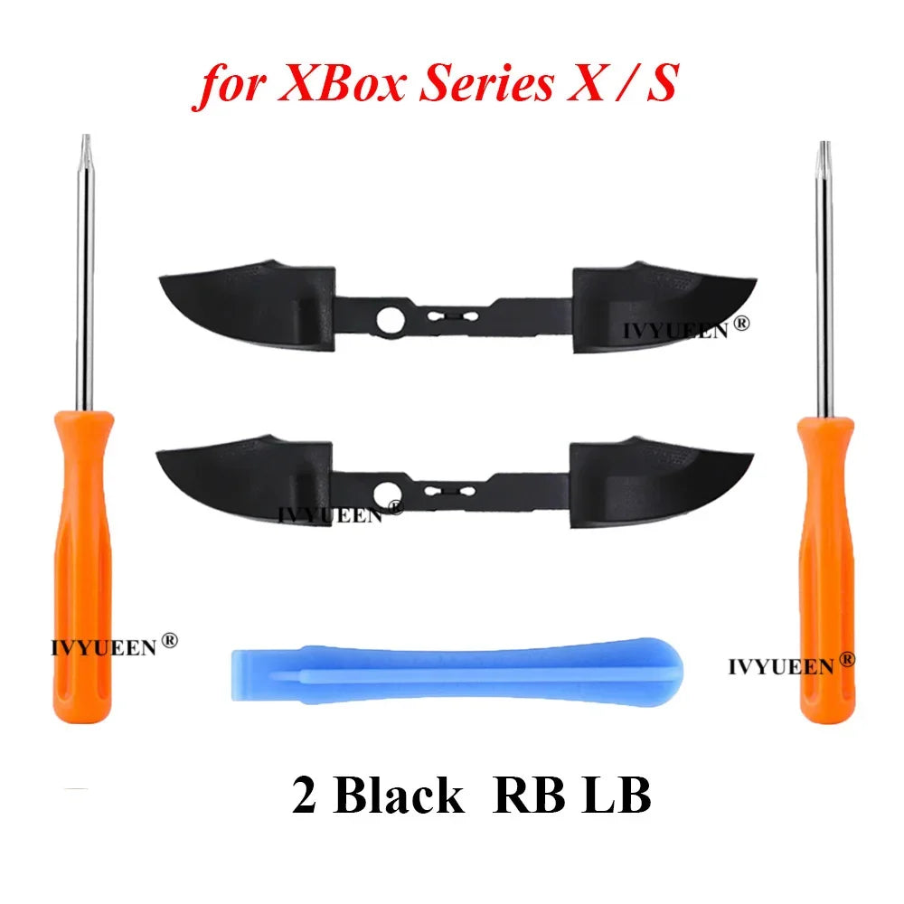 IVYUEEN 2 Sets RB LB Bumpers Buttons for Microsoft XBox Series X S Controller Trigger Button Middle Holder with Screwdriver Tool
