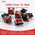 Kailh 1350 Choc V1 Red Linear Low Profile Switches, 10-110pcs