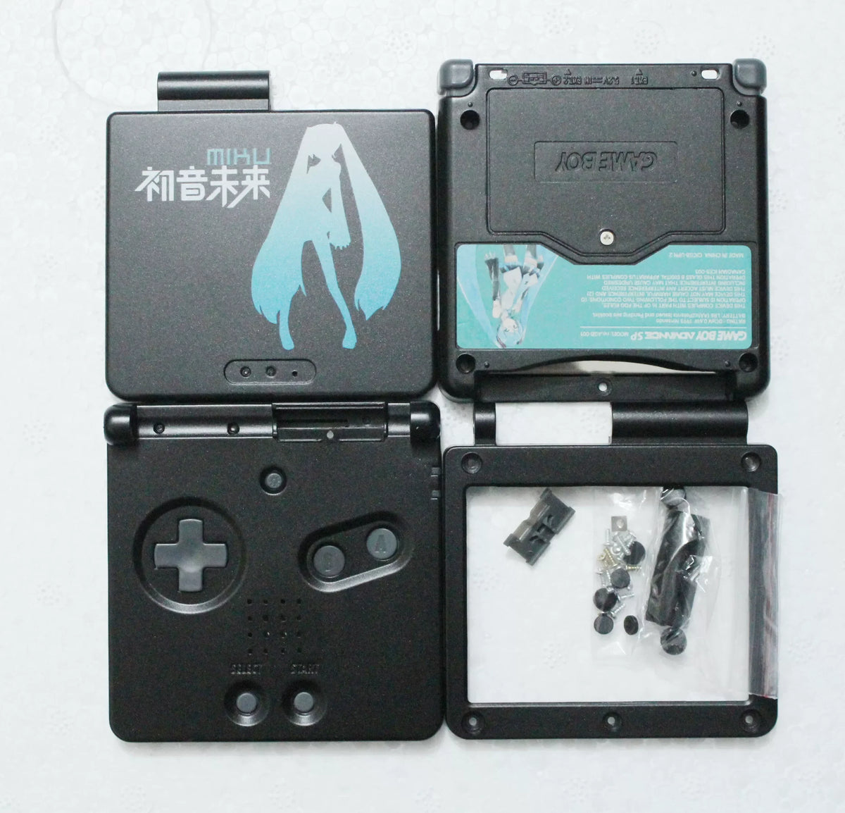 GBA SP (Game Boy Advance SP) Printed DIY Replacement Shell