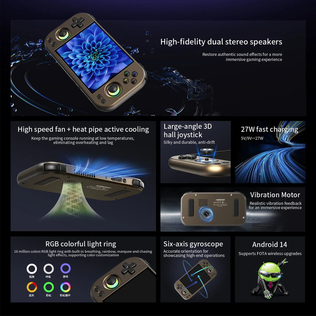 Anbernic RG 477M Android Handheld, 4.7-inch LTPS, Dimensity 8300