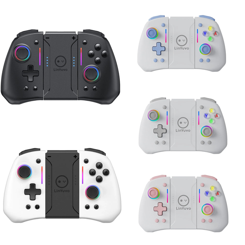LinYuvo KS42 Wireless Gamepad for Switch OLED Lite, RGB Gyro