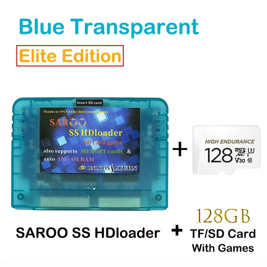 2025 Newest V0.7 SAROO SS HDloader Game Reader Cartridge Card Support SD TF Menory Cards Play Games Without CD for Saturn System