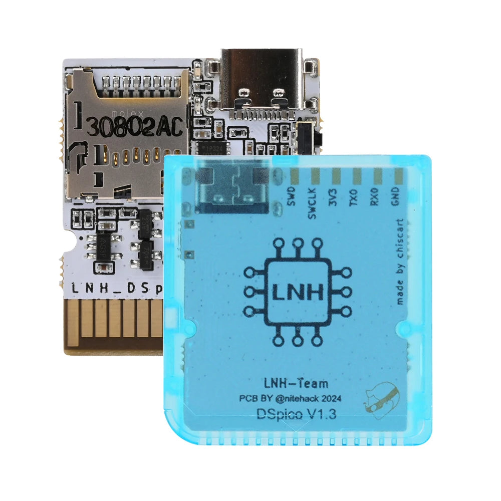 Chisfamily USB-C DSpico Game Reader Adapter 16 MBit Ultra-Low Power With LED RP2040 MCU for Nintendo DS, NDSL, DSi, 3DS Consoles