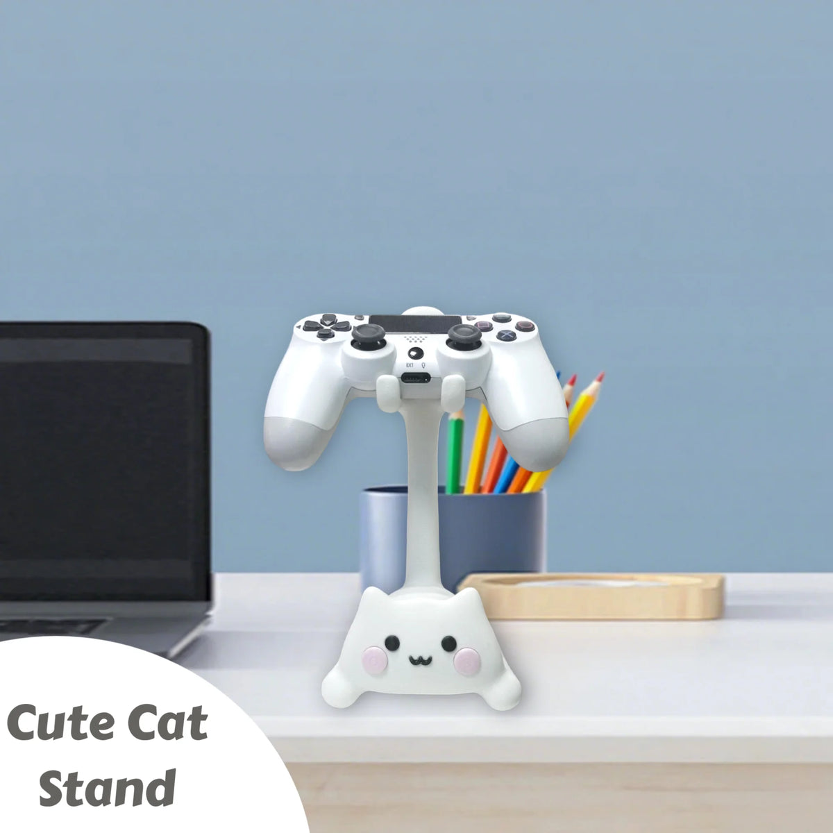 Cute Cat-Shaped Controller Stand for PS5 PS4 Xbox Switch
