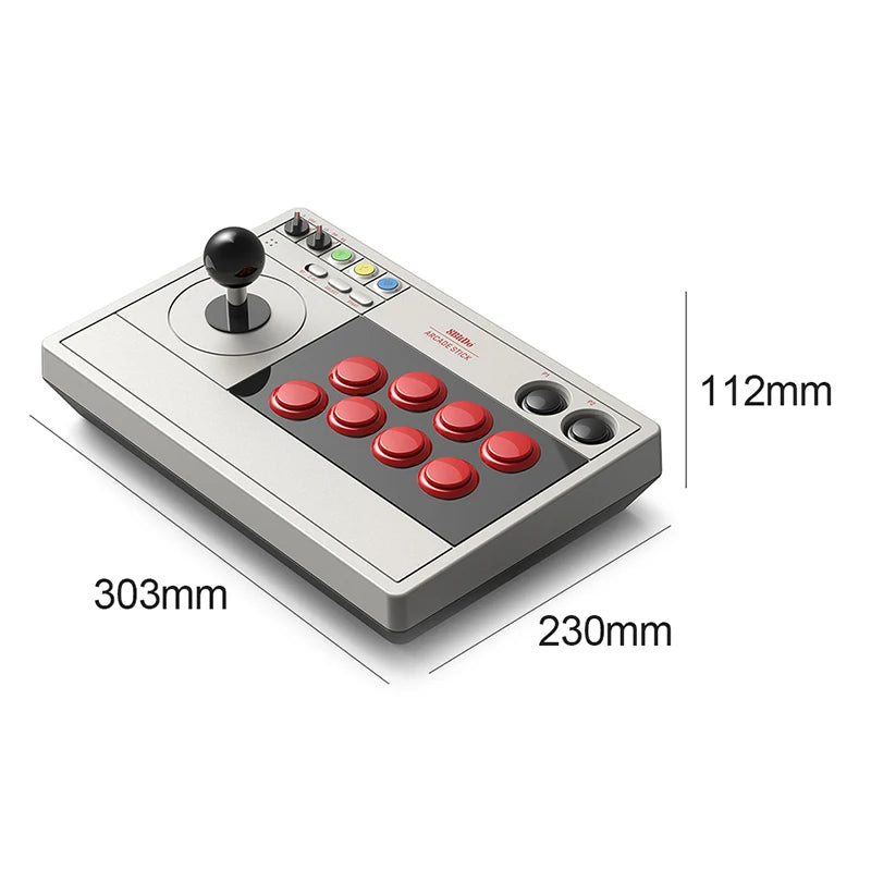 8BitDo Arcade Stick Tri-mode Bluetooth 2.4G USB-C Wired 8 Buttons Fighting Joystick Controller Macro Turbo Rechargeable Ultimate
