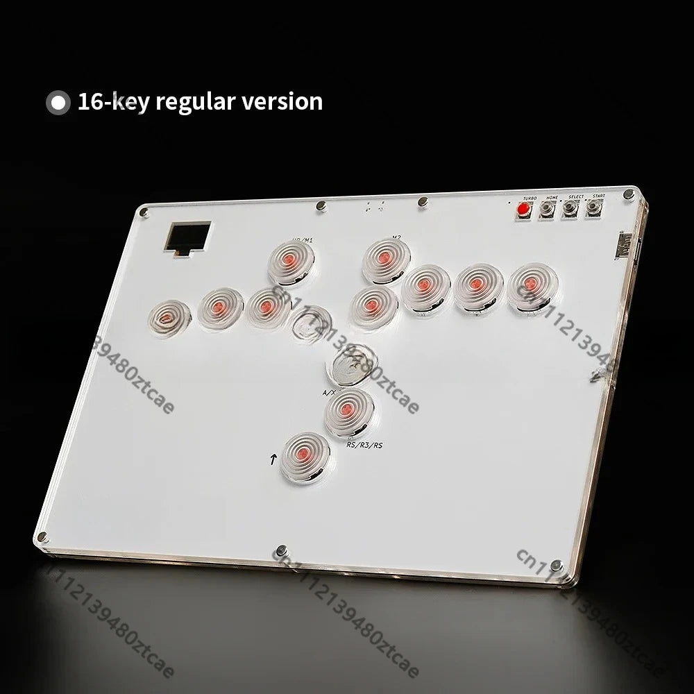 Leverless Hitbox Game Controller Fighting Joystick, Portable Duelpad Style Game Stick for Multi Platform Gaming Entertainment