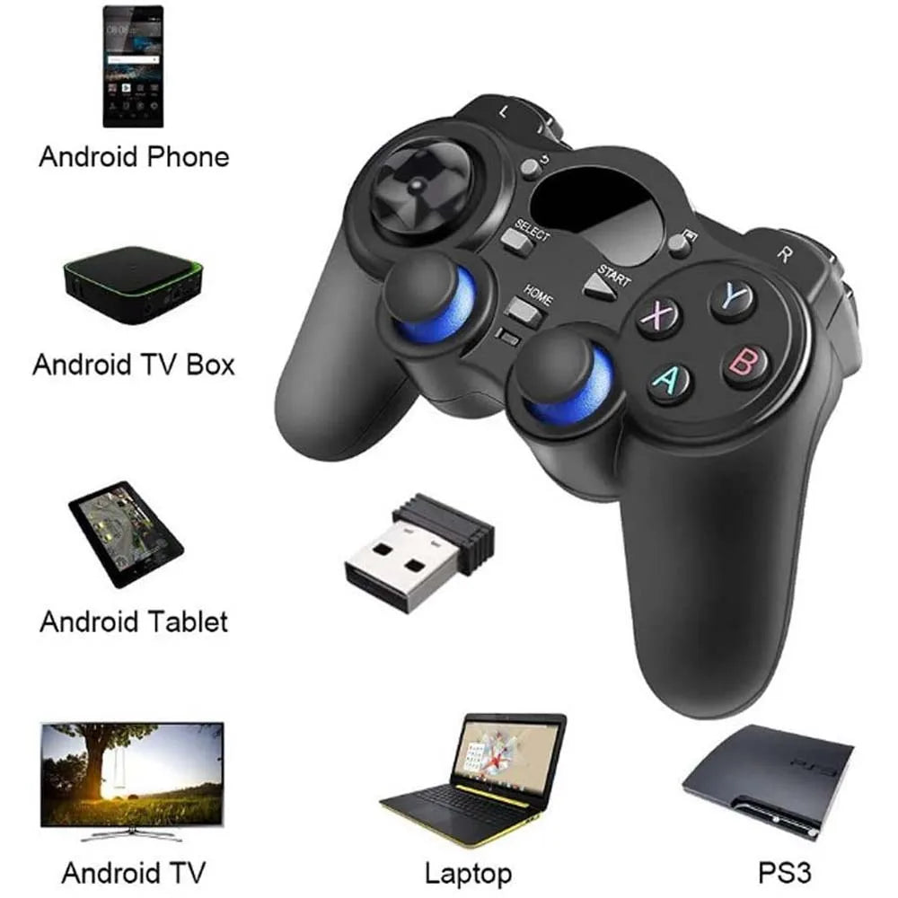 2.4G Wireless Gamepad with USB Receiver for PC, Android, TV Box