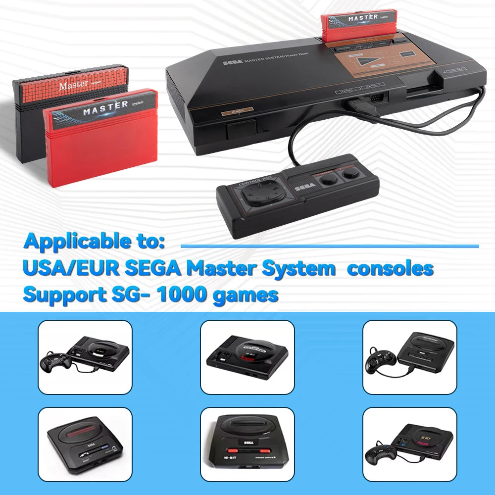 Sega Master System 1400 in 1 Cartridge with 8GB TF Card, USA/EUR