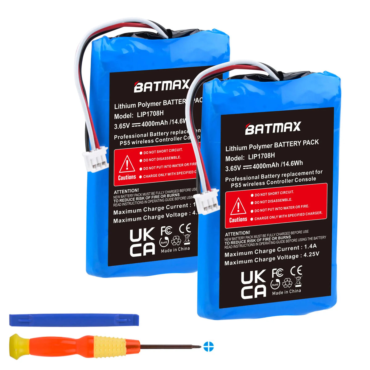 Batmax 4000mAh LIP1078 Battery for PS5 DualSense, with Tools