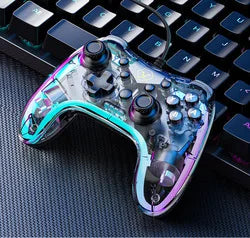 Aolion RGB Wired Gamepad Controller Multi-Use Gaming Controller with Vibration Motor for Ninten-do Switch PC PS3