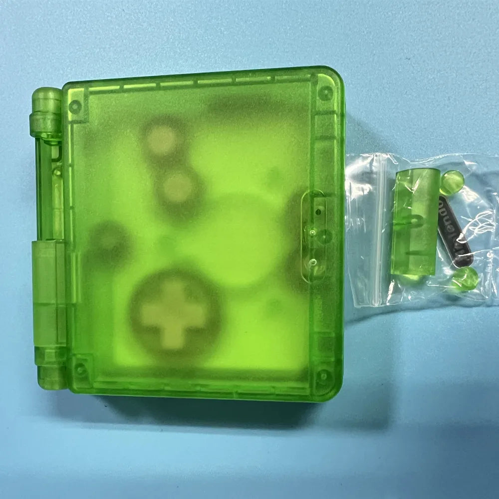 New Shell Case for GBASP Housing GBA SP Shell with Buttons and Sticker Sets Replacement for Gameboy Advance SP Game Accessories