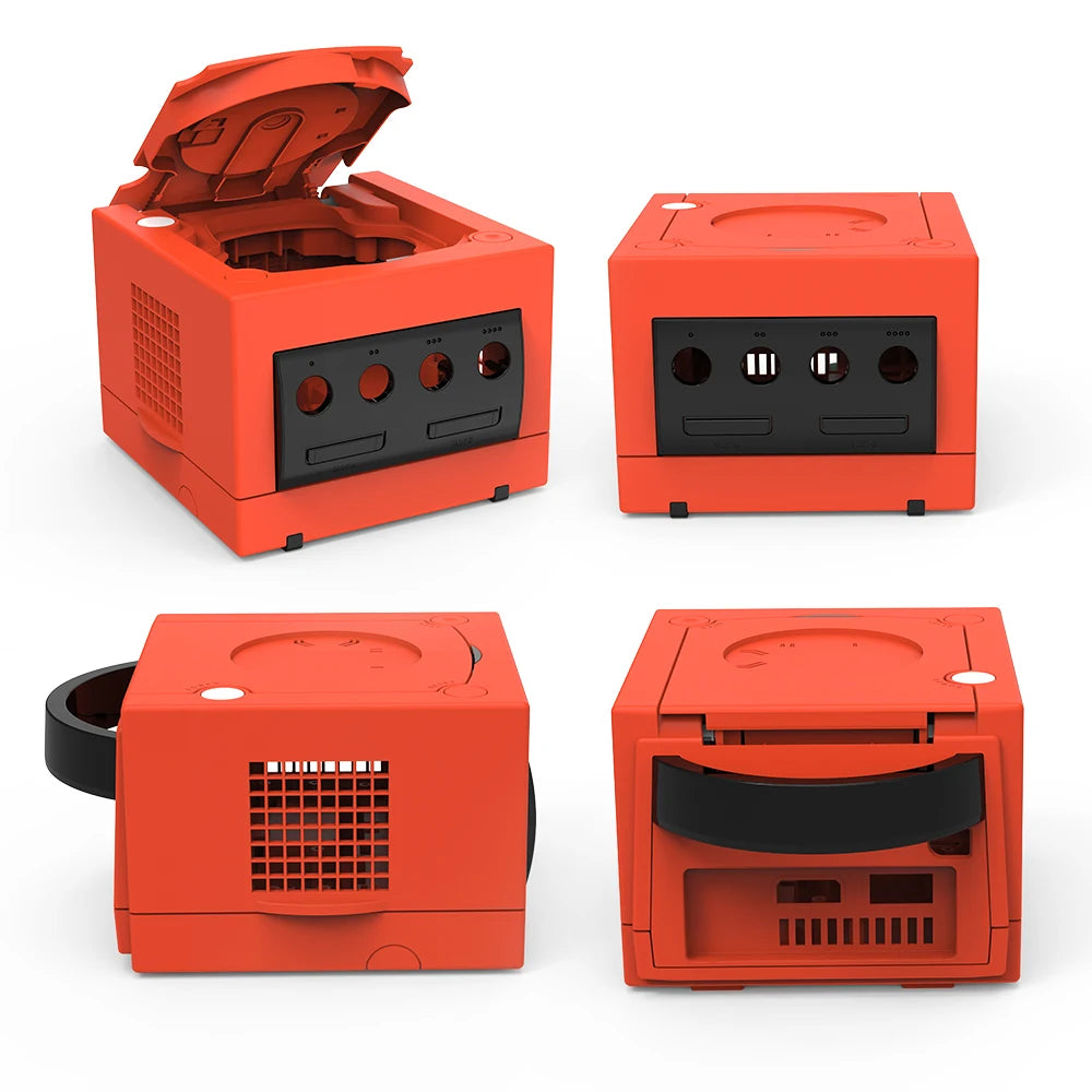 Bitfunx Warm Red NGC Replacement Shell Protective Case GC Game Box for Gamecube DOL001and DOL-101 Game Console