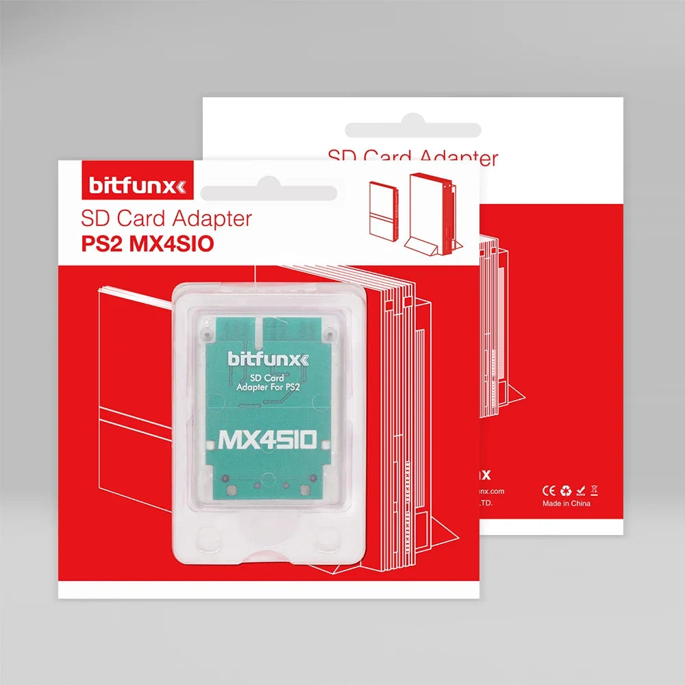 BitFunx MX4SIO Adapter for PS2, SIO2SD TF/SD Card Slot