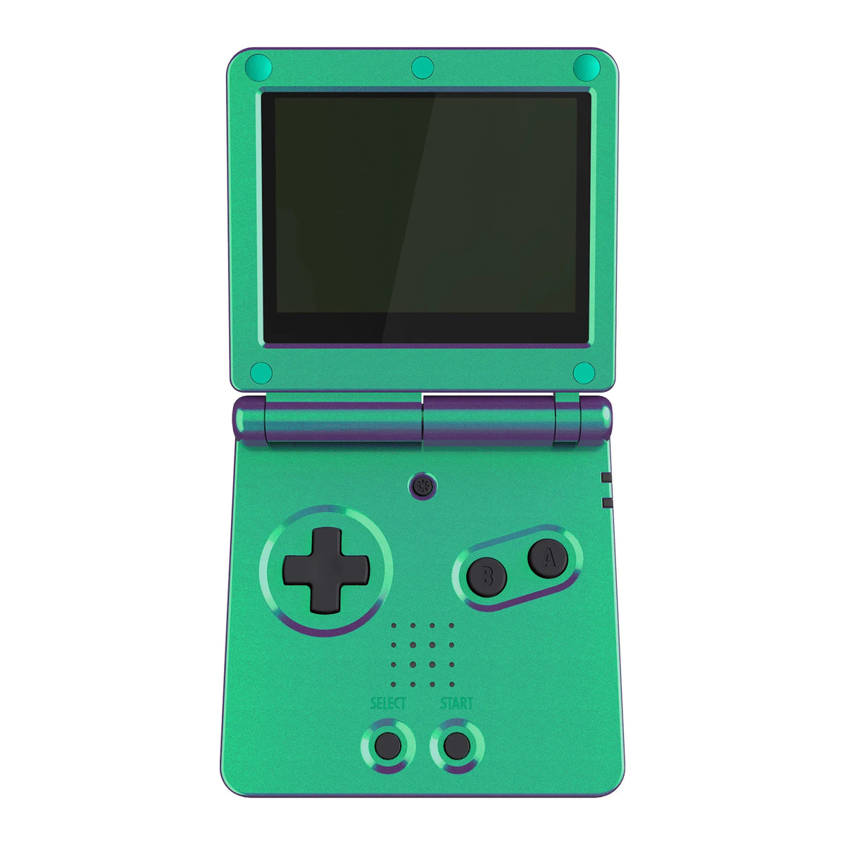 eXtremeRate Replacement Housing Shell for Gameboy Advance SP (GBA SP) - Chameleon Green Purple