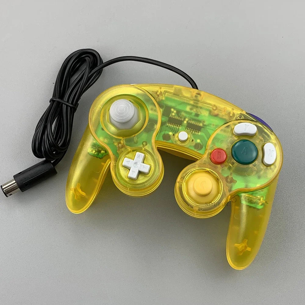 Transparent for GameCube For NGC Gamepad One Button Wired Game Controller Joystick for NGC Game Console