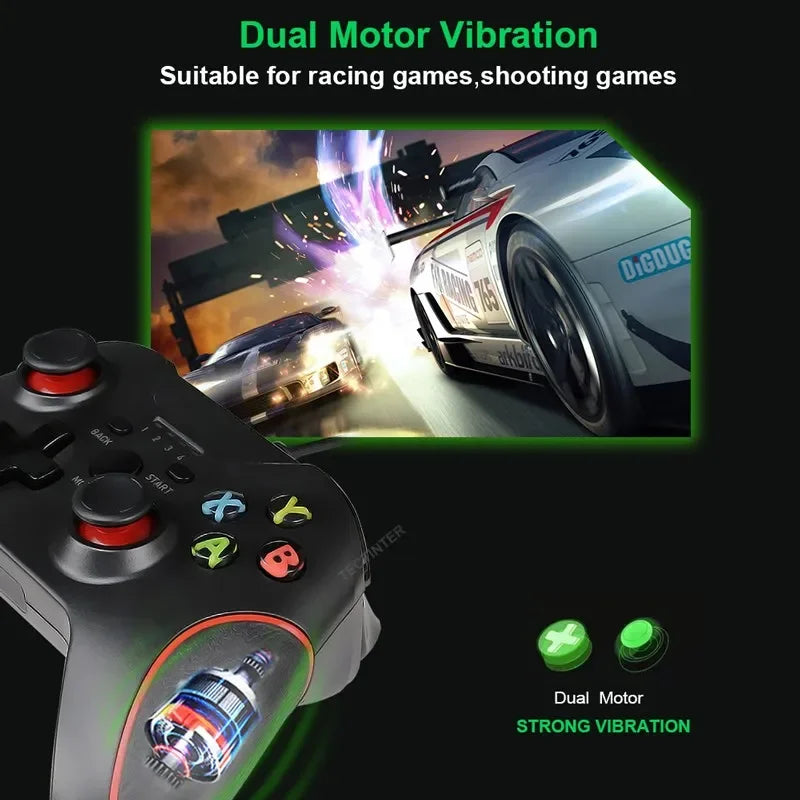 Wired USB Gamepad for PS3, PC & Android, Vibration, 1.8M Cable