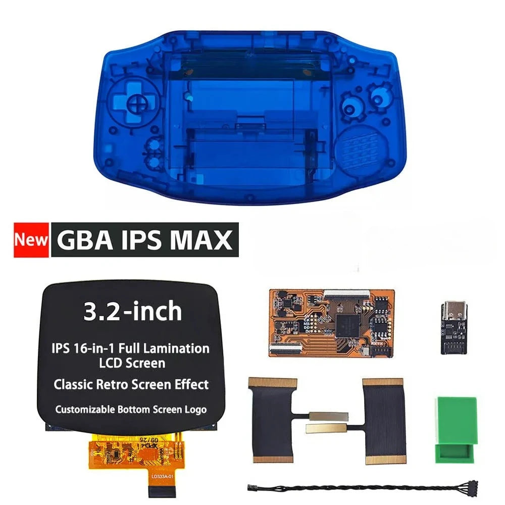GBA 3.2-Inch IPS LCD Kit, 960x640 with Custom Shell