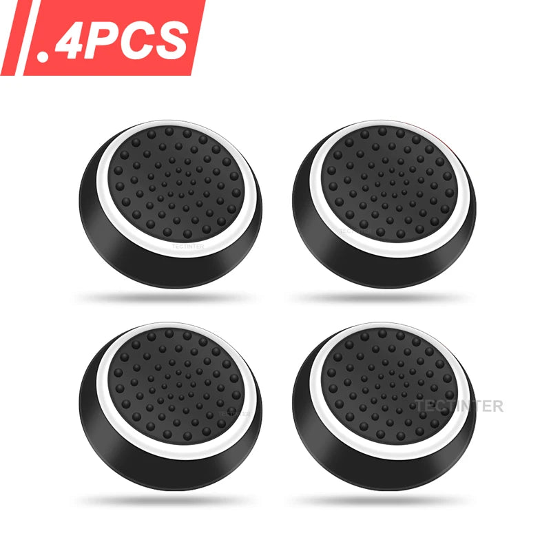 4Pcs Silicone Thumbstick Caps for PS5 PS4 PS3 Switch 2 Xbox