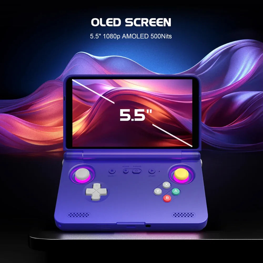 Retroid Pocket Flip 2 Handheld Game Console 5.5Inch AMOLED Screen RP Flip2 128GB Android System 5000mAh Wifi6