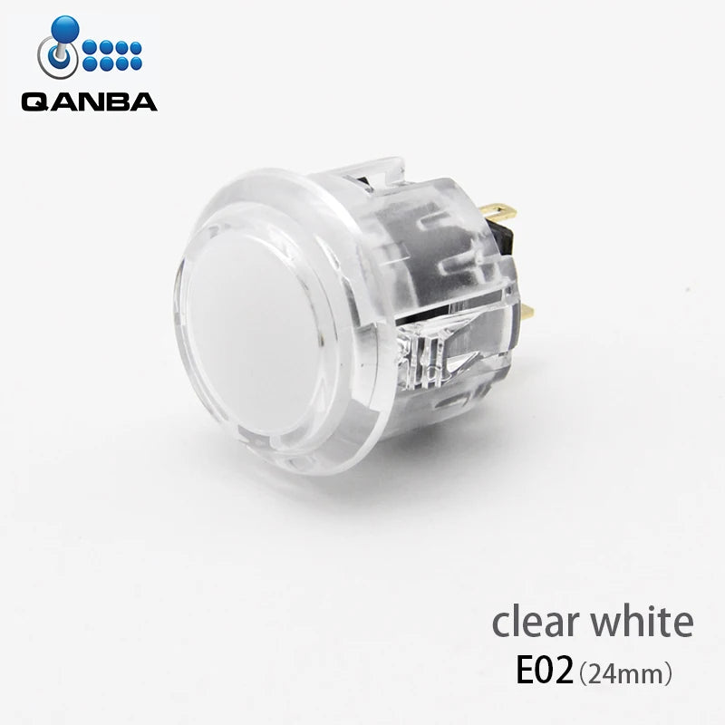 QANBA Gravity KS Clear Snap-In Pushbuttons 24mm 30mm, 6 Pcs