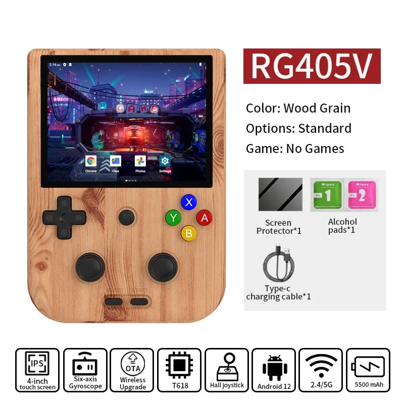 ANBERNIC RG405V Handheld Console 4-Inch IPS Android 12 T618