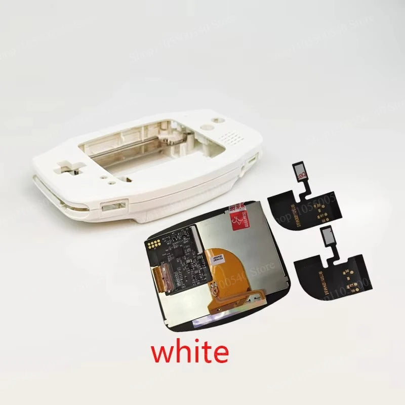 Full New GBA IPS V4 Laminated Screen Kits for Gameboy Advance IPS Screen 15 Levels High Brightness Gaming Screen with Shell