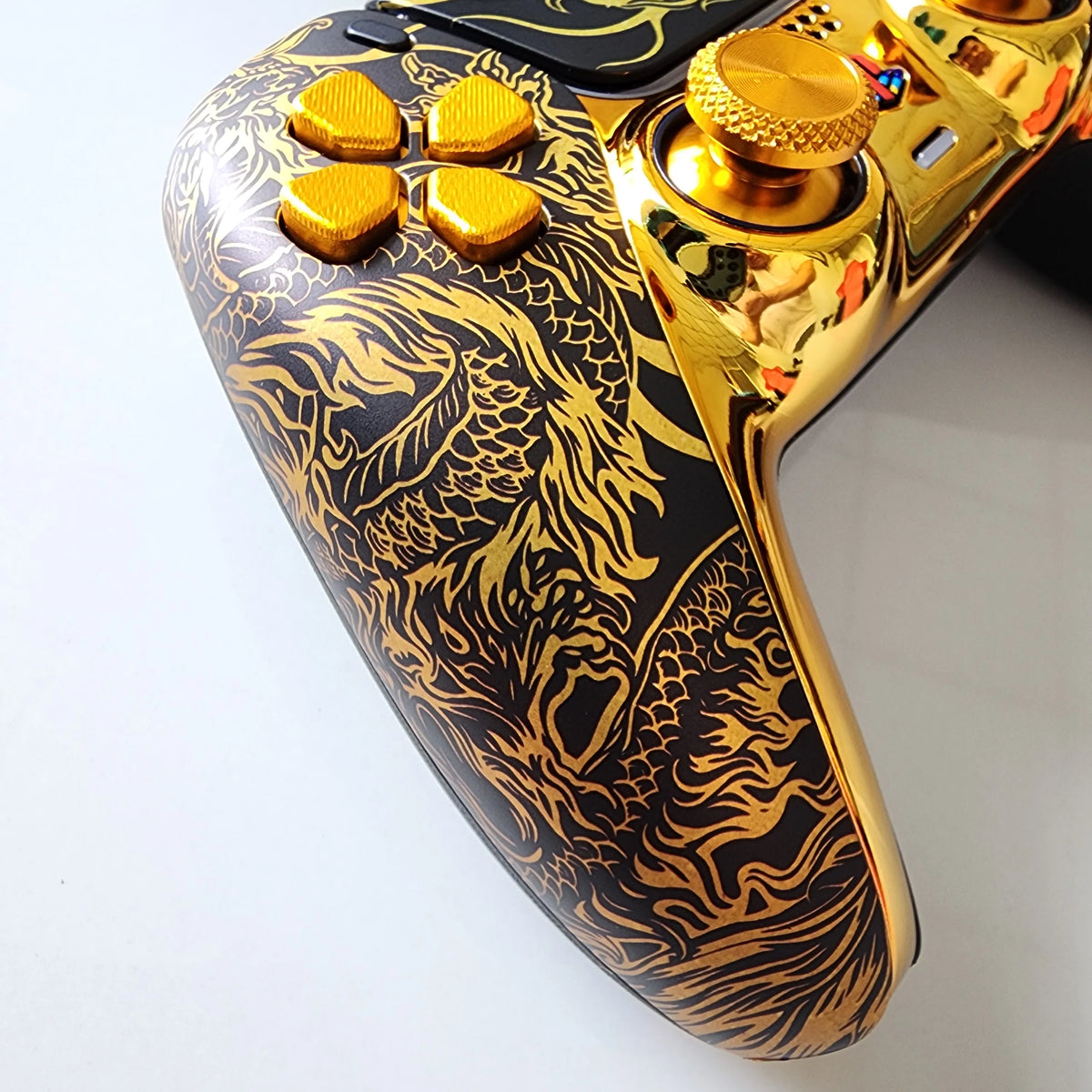 Johnny Old Video Gamer Golden Dragon Wireless Controller, TMR
