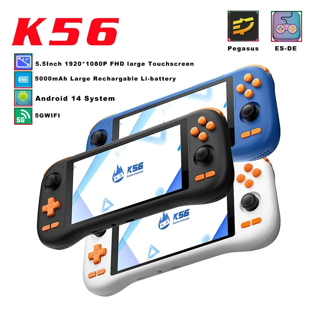 K56 Handheld Game Console 5.5-Inch Touch Screen Android 14 128G