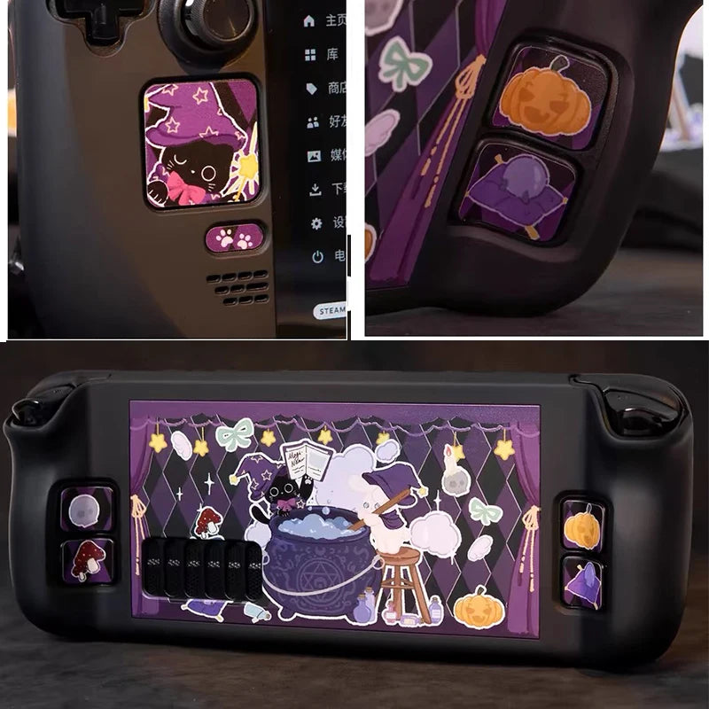 Steam Deck/OLED Magic Milk Cat Hard PC Case, Non-Slip Cover