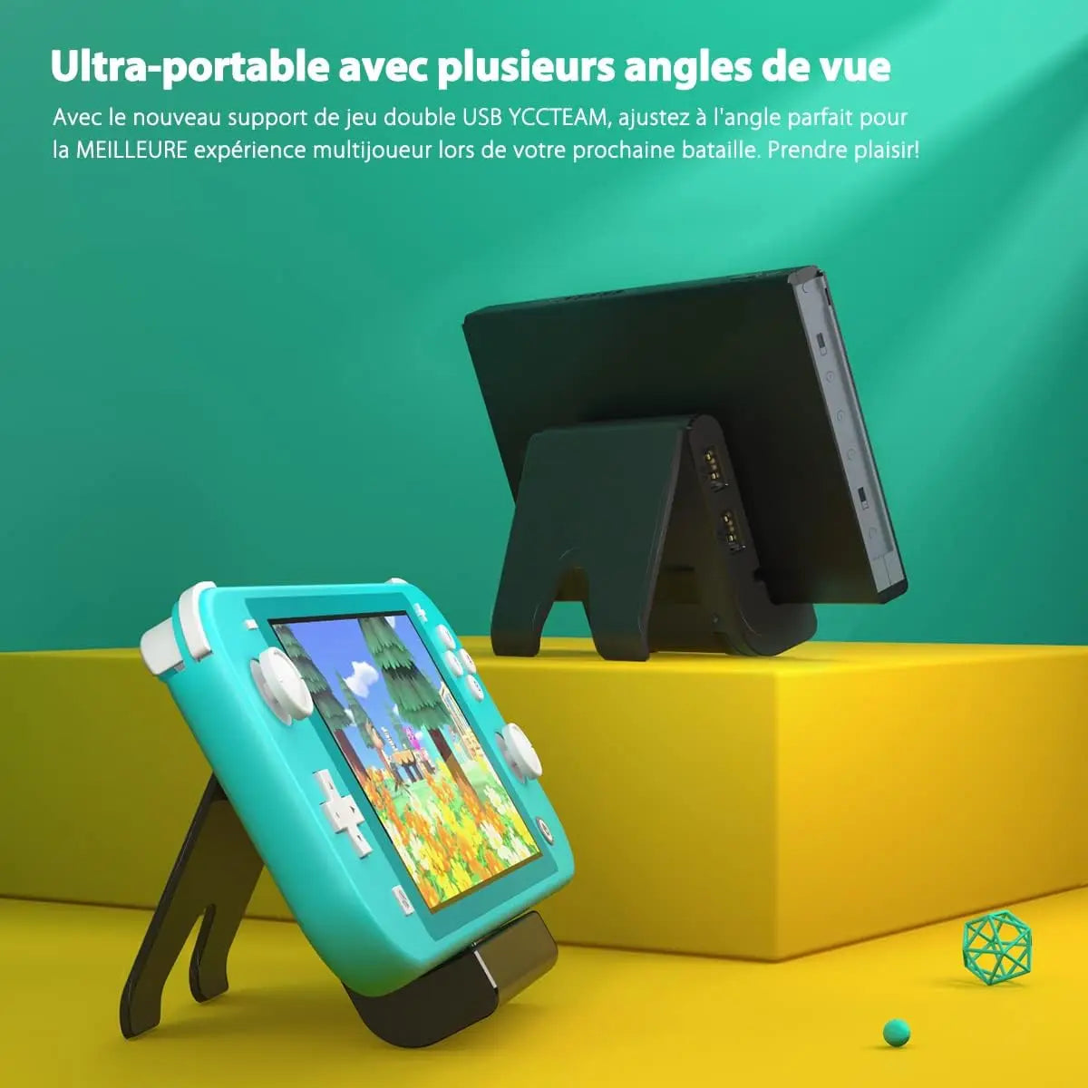 Dual USB Play Stand Dock for Switch Lite, 4 USB Ports