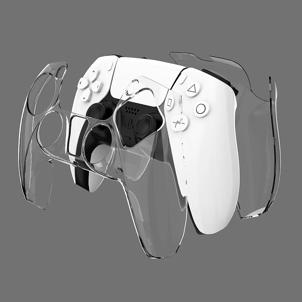 For PS5 DualSense Controller Clear PC Cover Ultra Slim Transparent Protector Case for Sony Playstation5 Gamepad Game Accessories