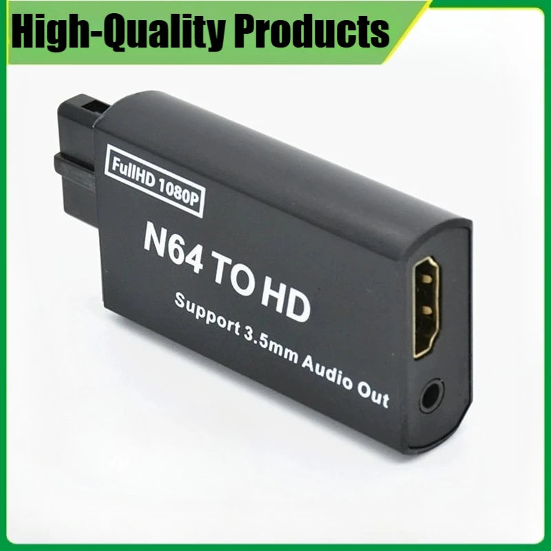 Game Console N64 To HDMI-compatible Converter Adapter 1080P Plug-and-Play for Nintendo N64/SNES/NGC Support 3.5mm Audio Output