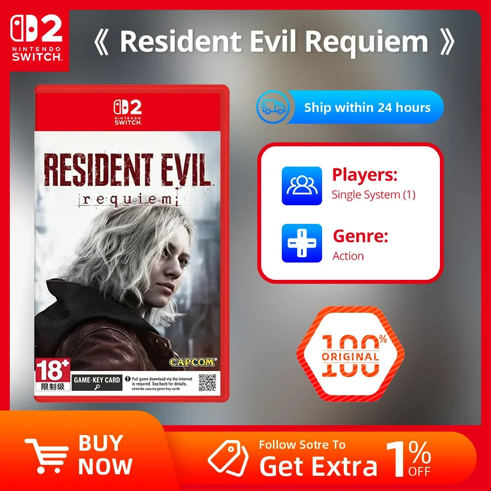 Resident Evil Requiem for Nintendo Switch 2 - Physical Game Card