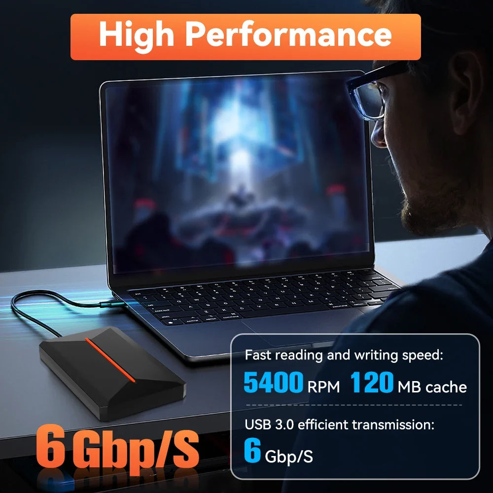 Lbox 500G Retro Game Hard Drive With 3700+Games Launchbox Retro Game Console for PS4/PS3/PS1/Switch/WII/Sega Saturn/N64 For PC