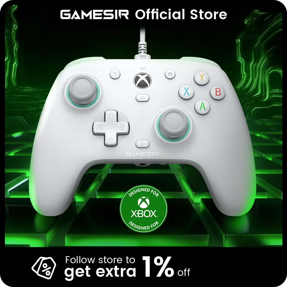 GameSir G7 SE Xbox Controller Wired Gamepad for Xbox Series X, Xbox Series S, Xbox One, with Hall Effect Joystick and Trigger