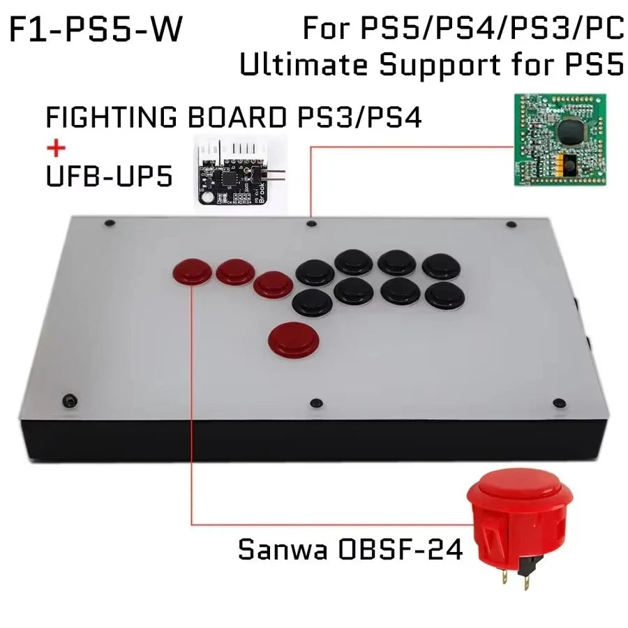 FightBox Fighting Board UP5 Hitbox Fight Stick for PS5/PS4/PC