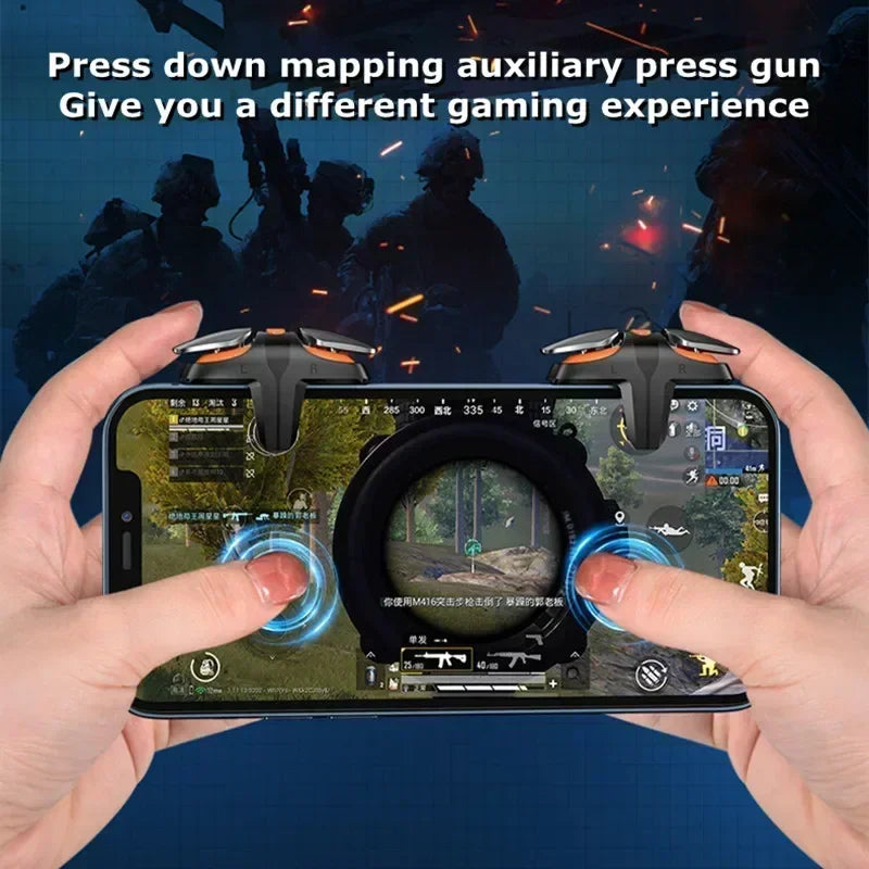 JS68 Mobile Phone 4 Finger Game Trigger for PUBG, iOS and Android