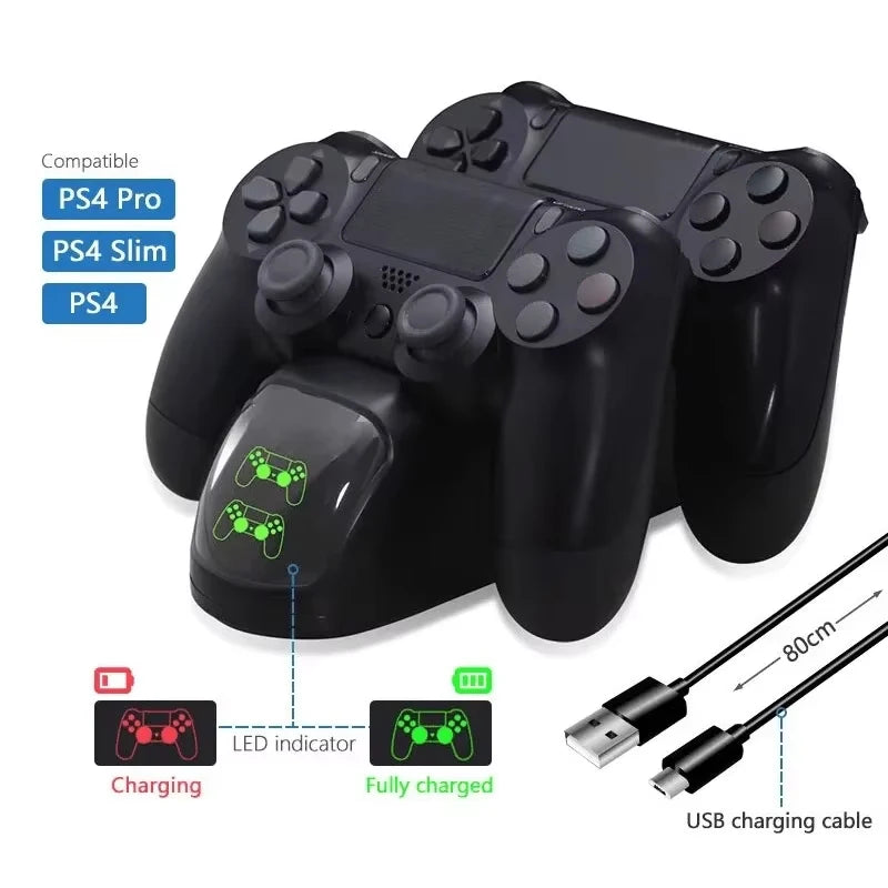 DATA FROG Dual Charging Dock for PS4 Slim, PS4 Pro Controller