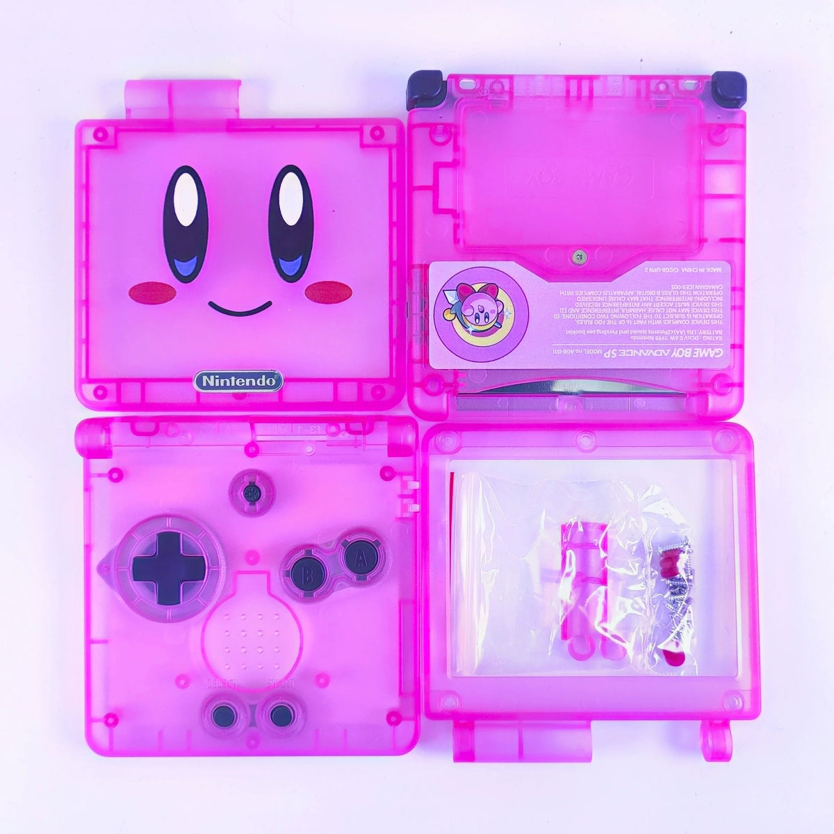 GBA SP (Game Boy Advance SP) Printed DIY Replacement Shell