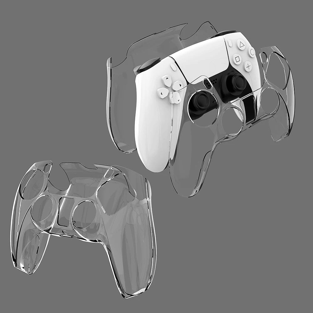 For PS5 DualSense Controller Clear PC Cover Ultra Slim Transparent Protector Case for Sony Playstation5 Gamepad Game Accessories